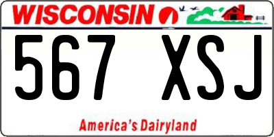 WI license plate 567XSJ