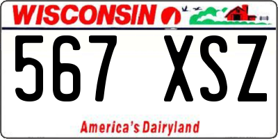 WI license plate 567XSZ