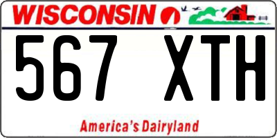 WI license plate 567XTH