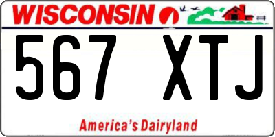 WI license plate 567XTJ