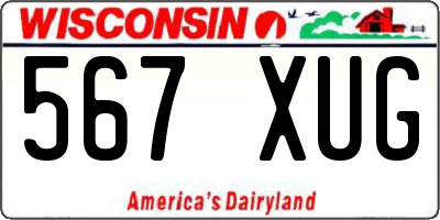 WI license plate 567XUG