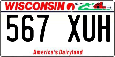 WI license plate 567XUH