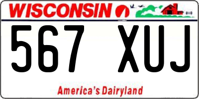 WI license plate 567XUJ