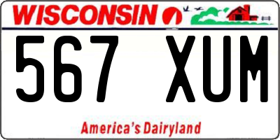 WI license plate 567XUM
