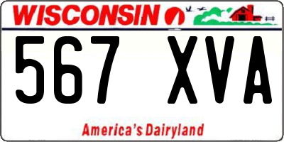 WI license plate 567XVA