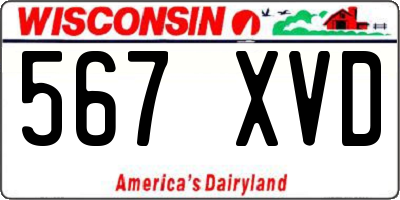 WI license plate 567XVD