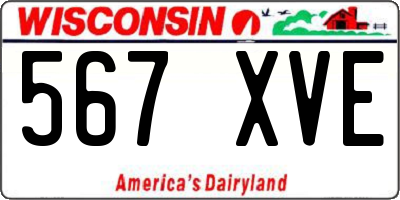 WI license plate 567XVE