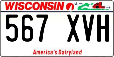 WI license plate 567XVH