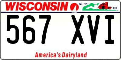 WI license plate 567XVI