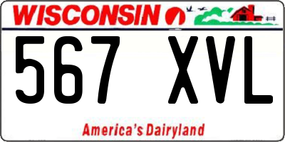 WI license plate 567XVL