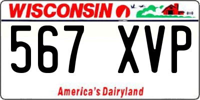 WI license plate 567XVP
