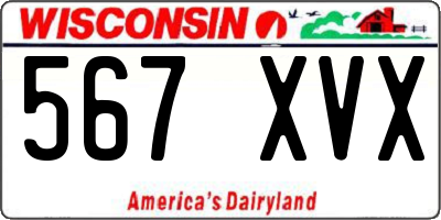 WI license plate 567XVX