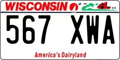 WI license plate 567XWA