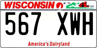 WI license plate 567XWH