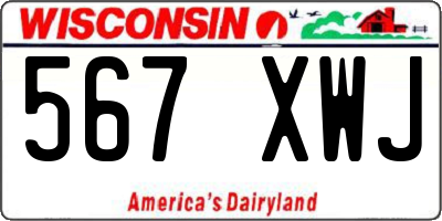 WI license plate 567XWJ