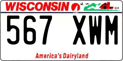 WI license plate 567XWM