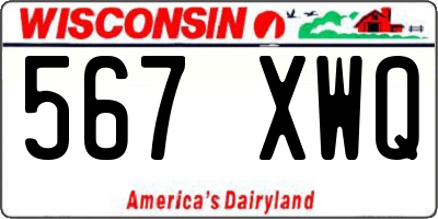 WI license plate 567XWQ