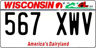 WI license plate 567XWV