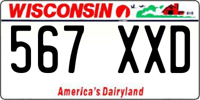 WI license plate 567XXD