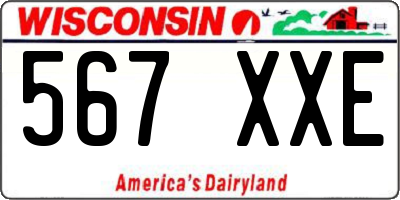 WI license plate 567XXE