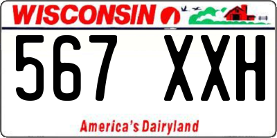 WI license plate 567XXH