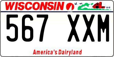 WI license plate 567XXM