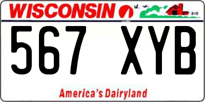 WI license plate 567XYB