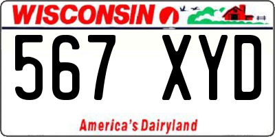 WI license plate 567XYD
