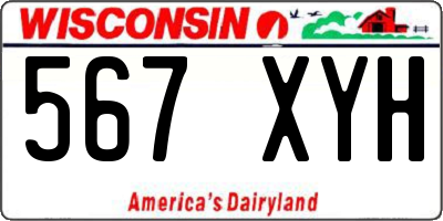 WI license plate 567XYH