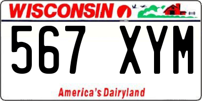 WI license plate 567XYM