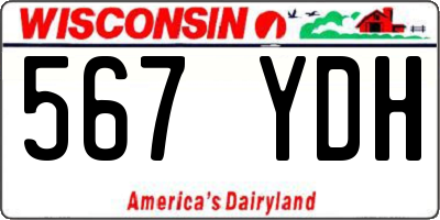WI license plate 567YDH