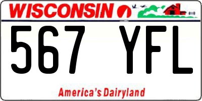 WI license plate 567YFL