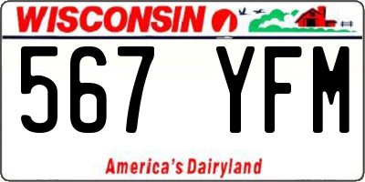 WI license plate 567YFM