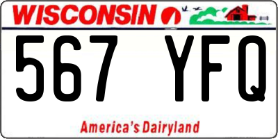 WI license plate 567YFQ