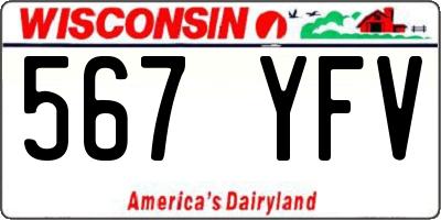 WI license plate 567YFV