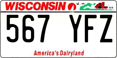 WI license plate 567YFZ