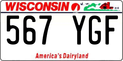WI license plate 567YGF
