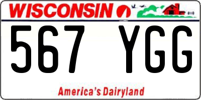 WI license plate 567YGG