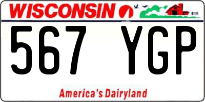 WI license plate 567YGP