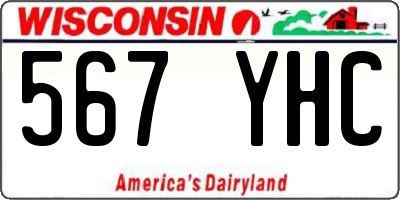 WI license plate 567YHC