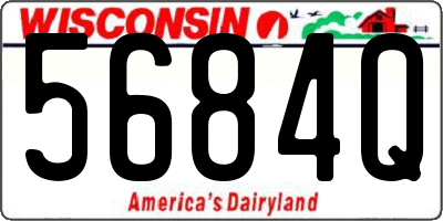 WI license plate 5684Q