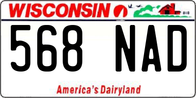 WI license plate 568NAD