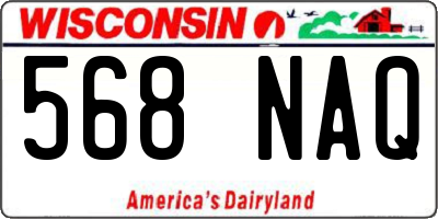 WI license plate 568NAQ