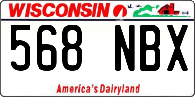 WI license plate 568NBX