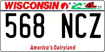 WI license plate 568NCZ
