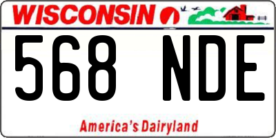 WI license plate 568NDE