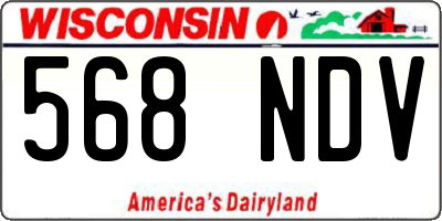 WI license plate 568NDV