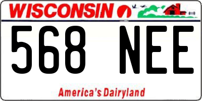 WI license plate 568NEE