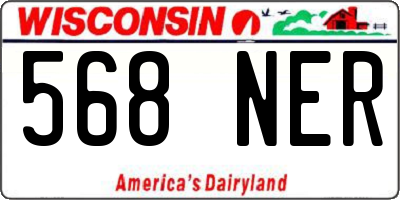 WI license plate 568NER