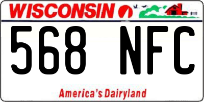 WI license plate 568NFC